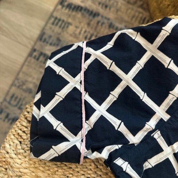 Brooks Brothers Women's Preppy Navy & White Bamboo Print Pajama Shorts Set, XS - Picture 5 of 12